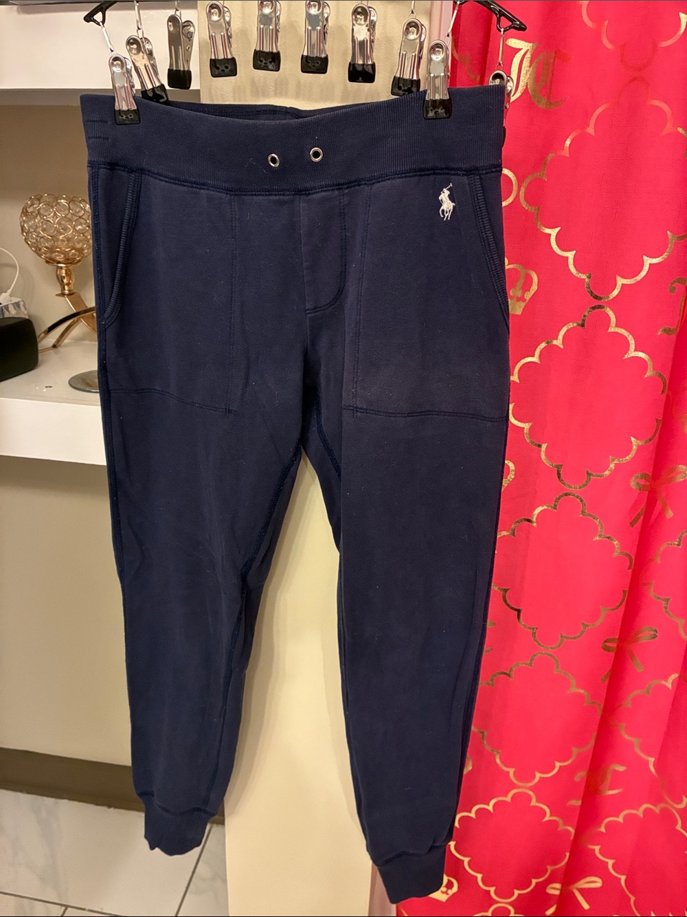 Ralph Lauren Navy Jogger Sweatpants with Polo Pony